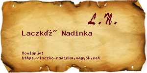 Laczkó Nadinka névjegykártya